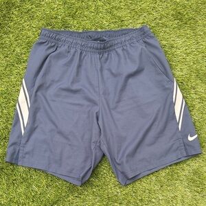 Nike Men's Navy Blue Dri-Fit Athletic Shorts
